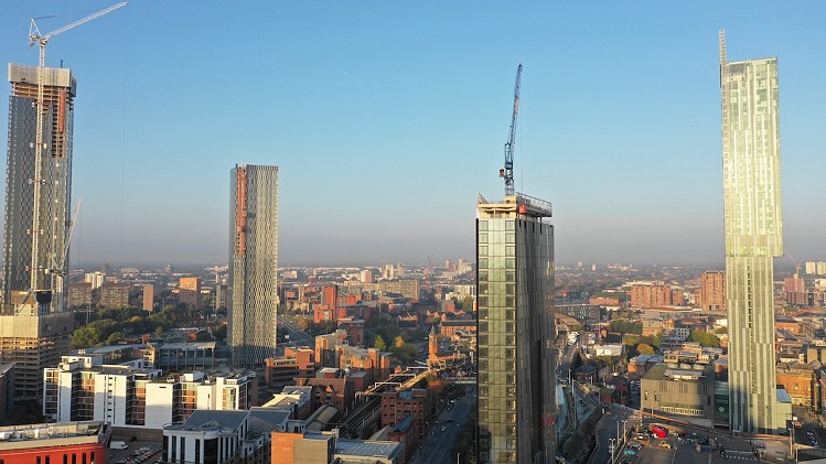 Axis Tower Manchester, centre, October 2018